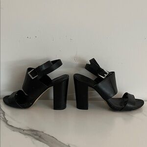 Michael Kors Black Leather Sandals